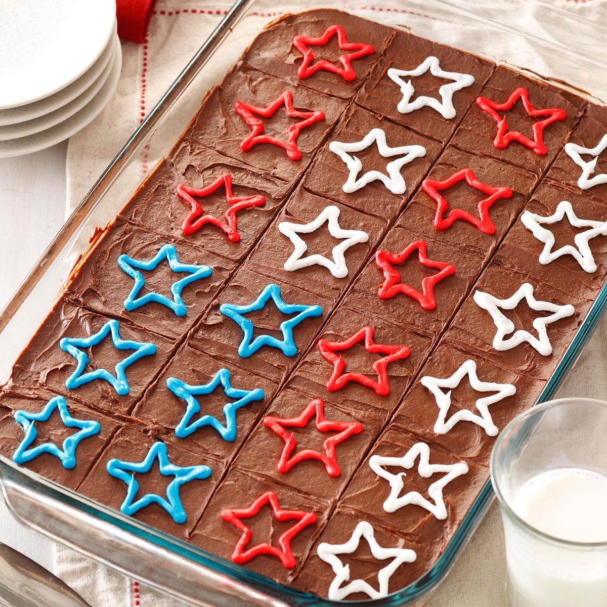 Fudgy Patriotic Brownies