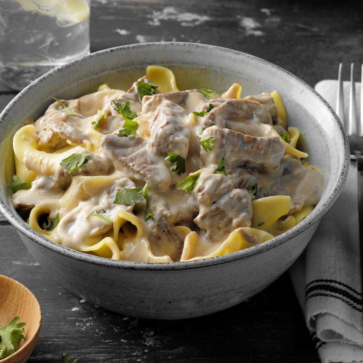 Garlic Beef Stroganoff