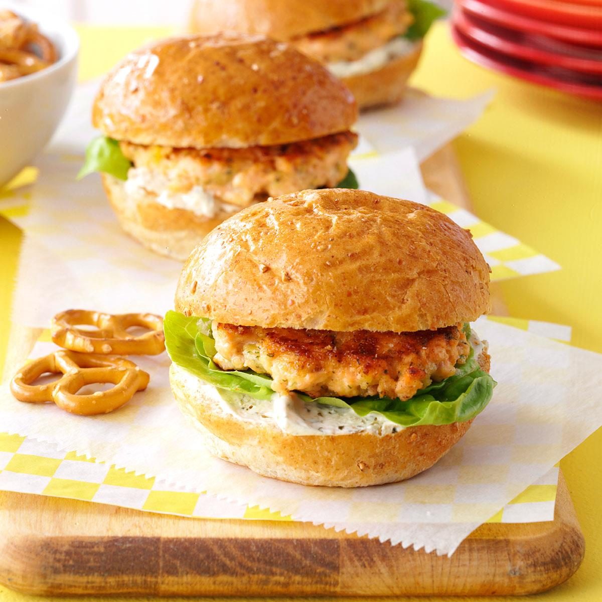 Garlic-Herb Salmon Sliders