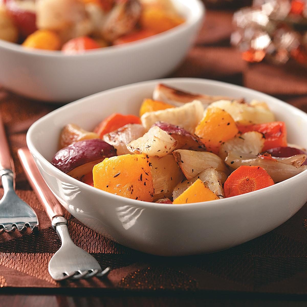 Garlic Roasted Winter Vegetables