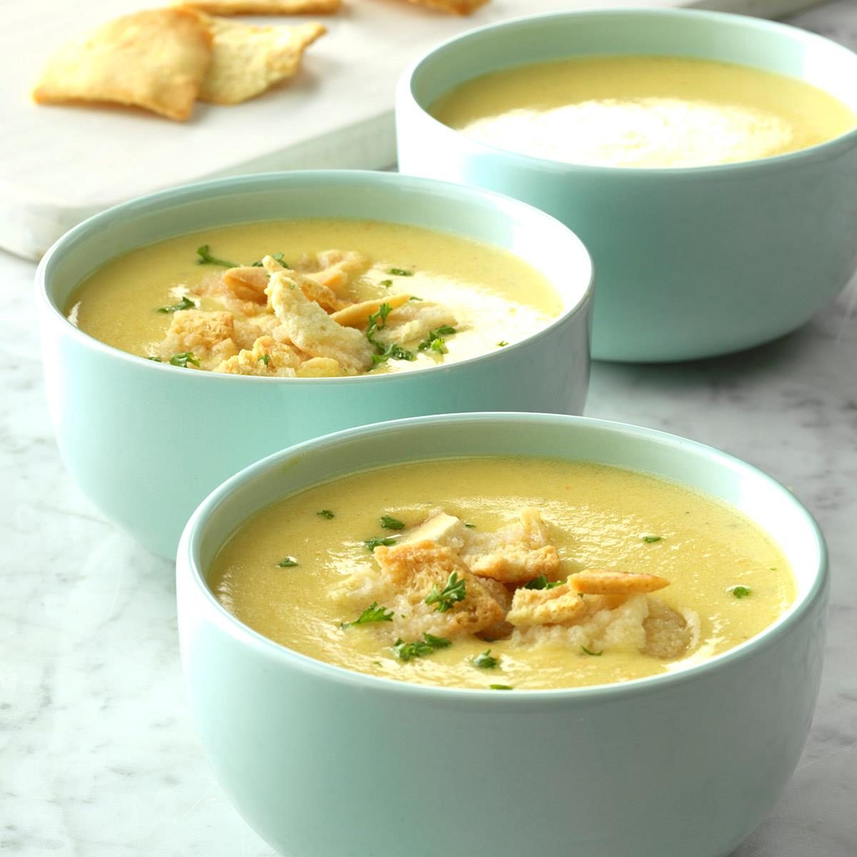 Pennsylvania: Garlicky Cheddar Cheese Bisque