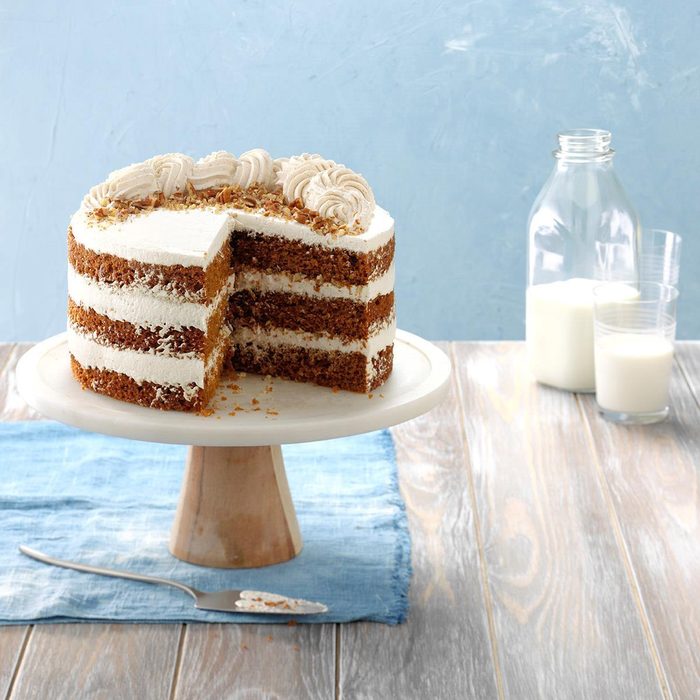 Gingerbread Cake with Whipped Cream Frosting