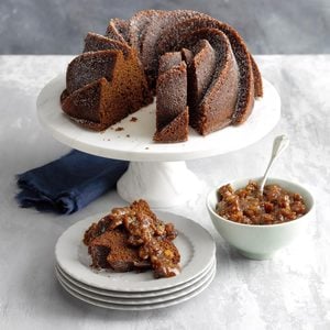 Gingerbread with Fig-Walnut Sauce