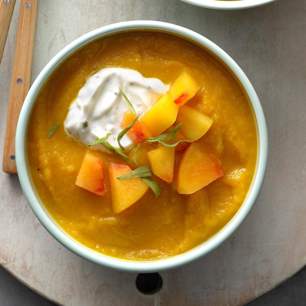 Golden Beet and Peach Soup with Tarragon