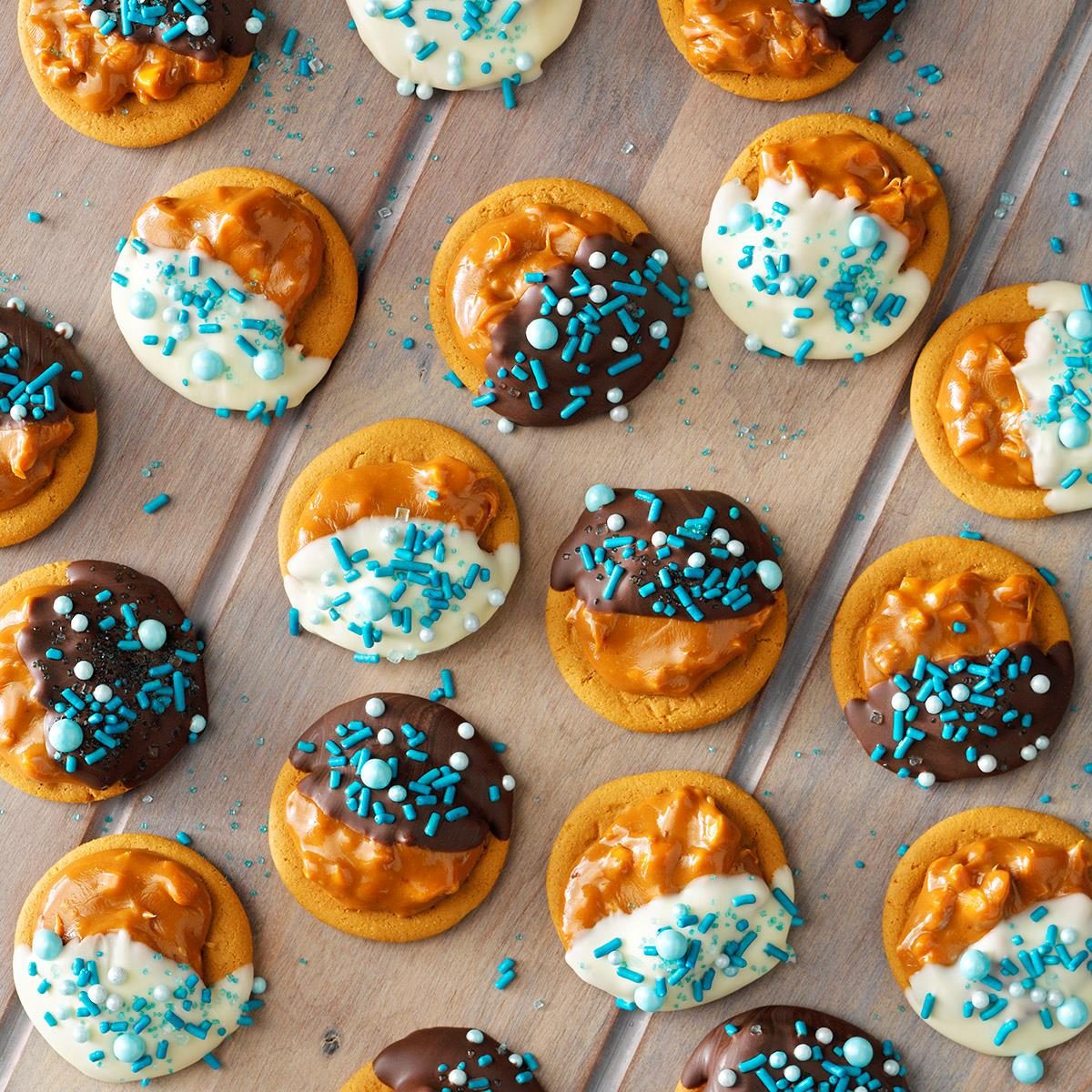 Gooey Caramel-Topped Gingersnaps