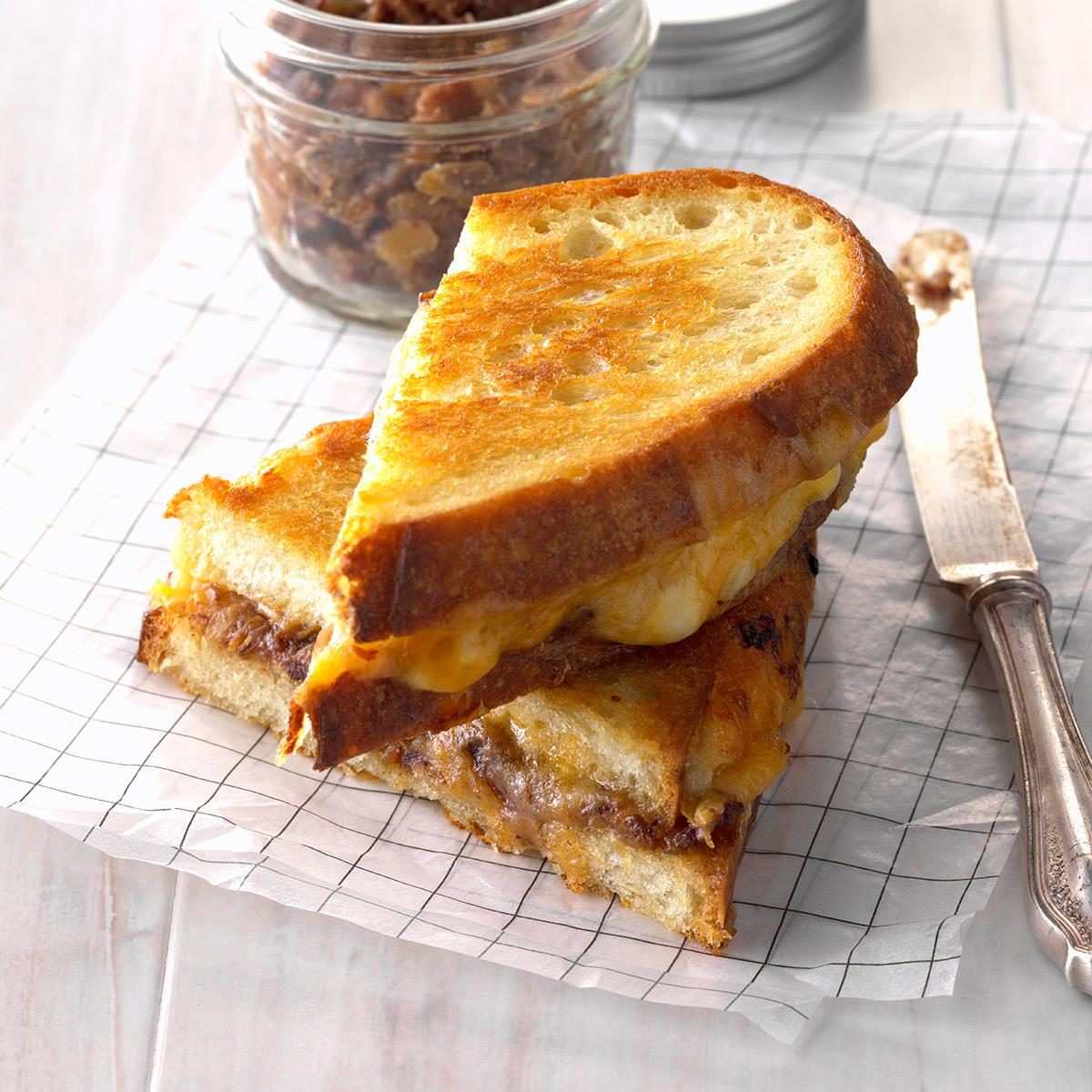 Gourmet Grilled Cheese with Date-Bacon Jam