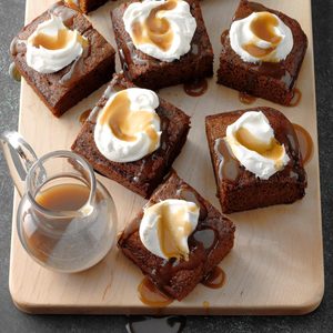 Granny’s Gingerbread Cake with Caramel Sauce