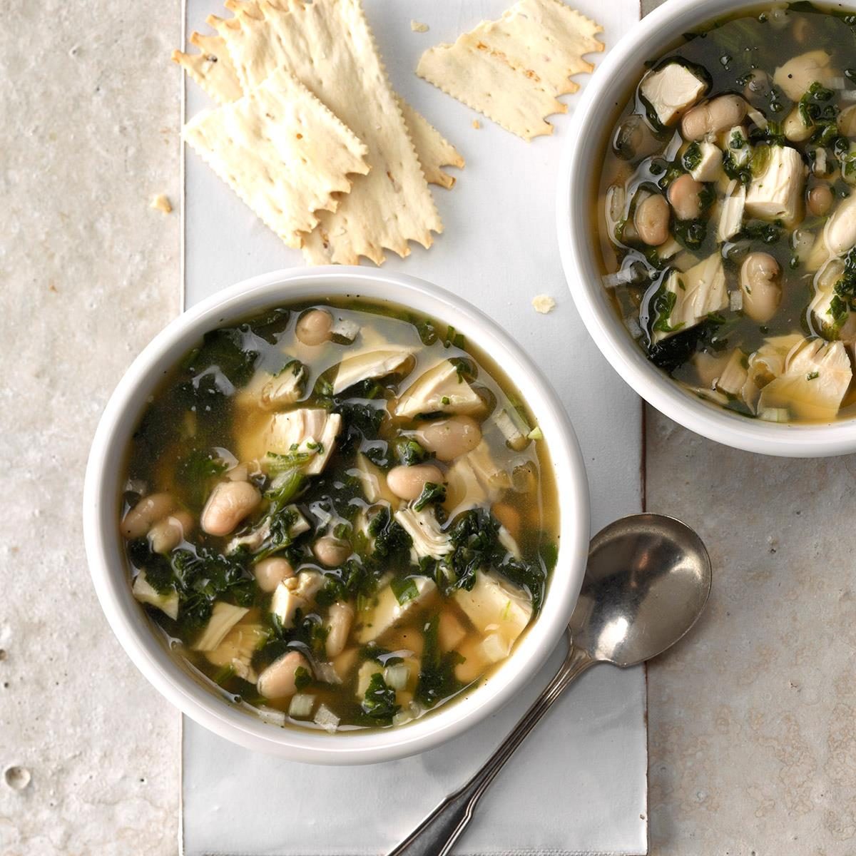 Greens and Beans Turkey Soup