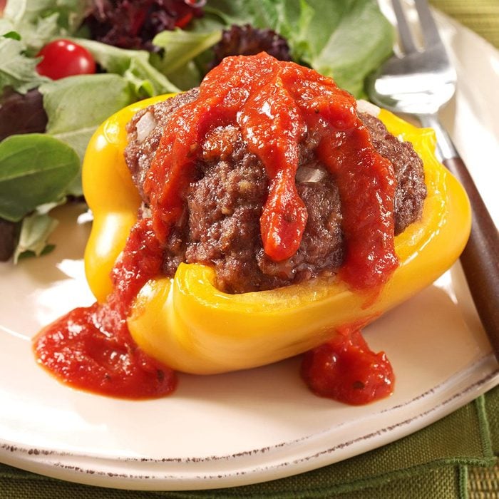Grilled Beef-Stuffed Peppers