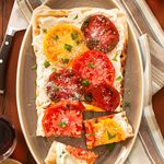 Grilled Cheese & Tomato Flatbreads