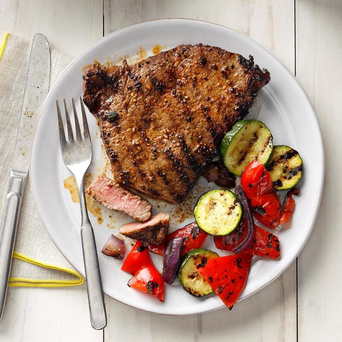 Grilled Peppered Steaks