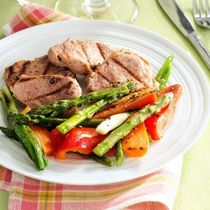 Grilled Pineapple Pork & Vegetables