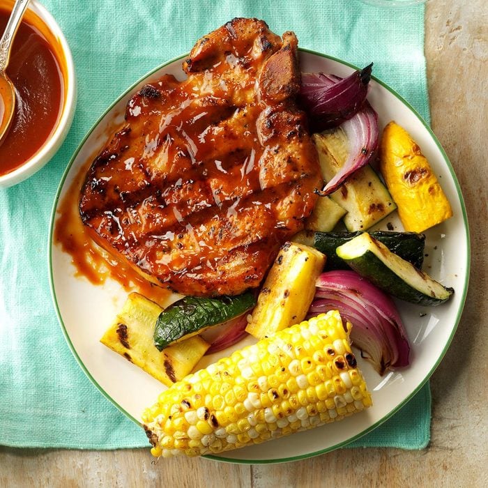 Grilled Pork Chops with Smokin’ Sauce