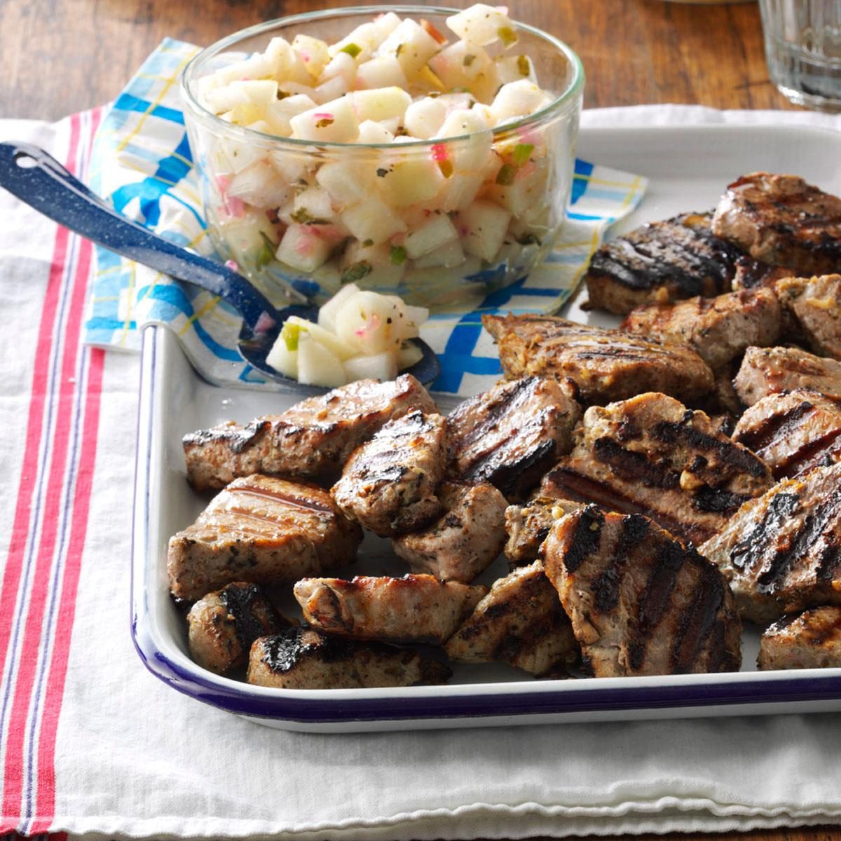 Grilled Pork with Pear Salsa