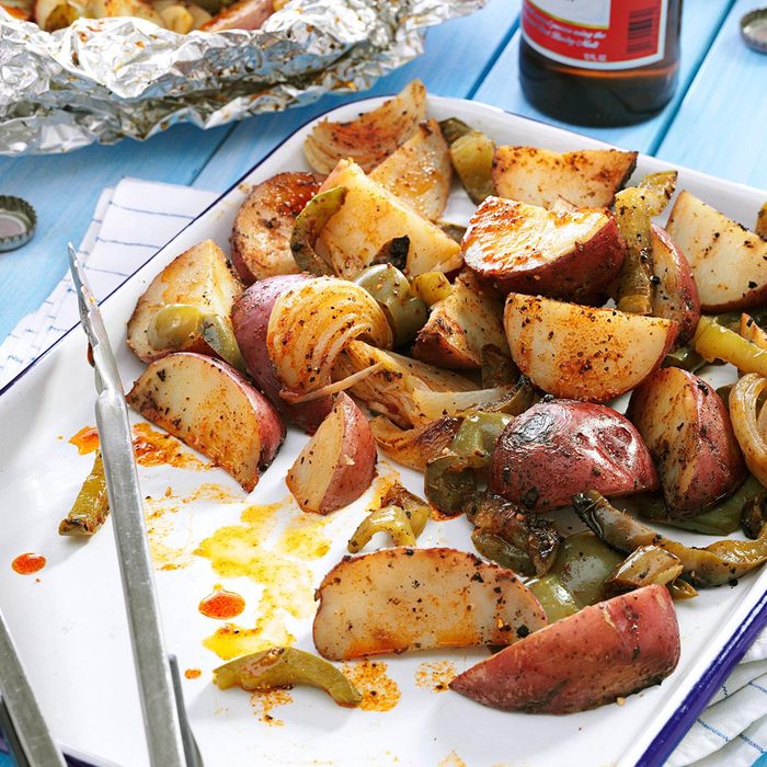 Grilled Potatoes & Peppers