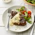 Grilled Ribeye with Garlic Blue Cheese Mustard Sauce