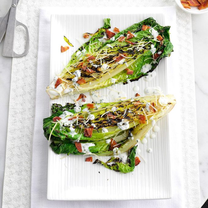 Grilled Romaine with Chive-Buttermilk Dressing