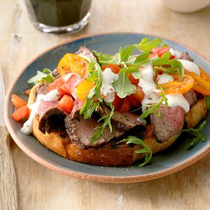 Grilled Steak Bruschetta Salad for 2