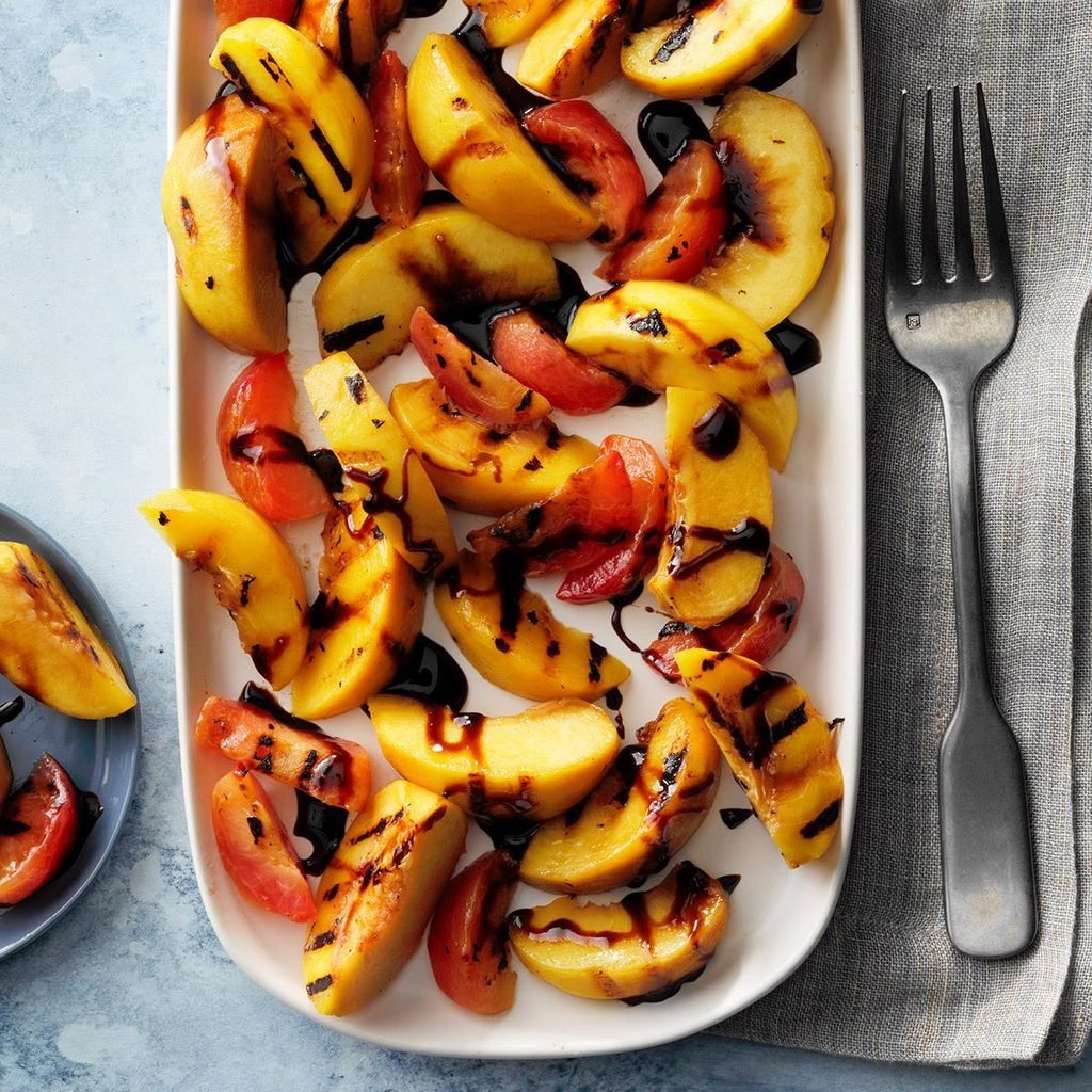 Grilled Stone Fruits with Balsamic Syrup