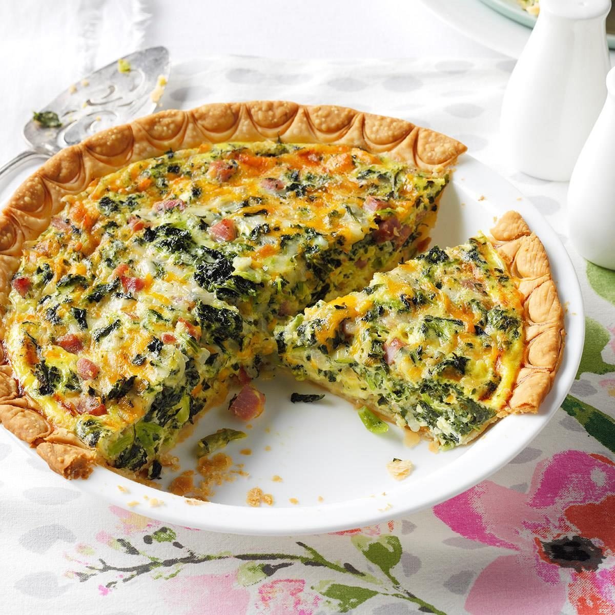 Ham & Collards Quiche