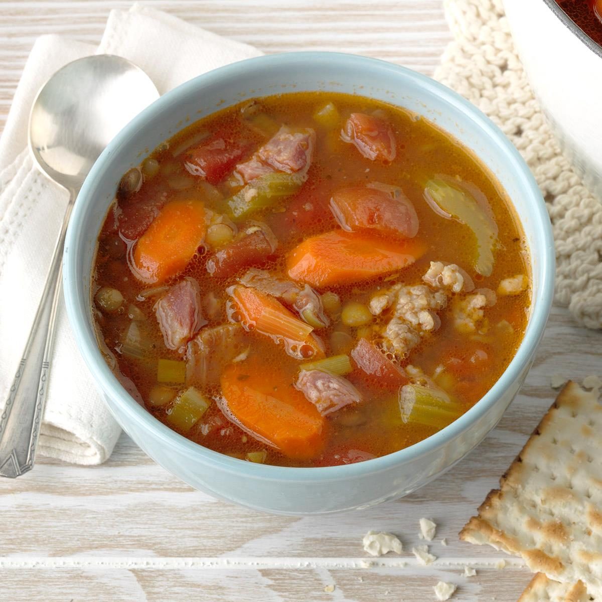 Ham And Lentil Soup Recipe How To Make It Taste Of Home