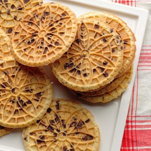 Hazelnut Chocolate Chip Pizzelle