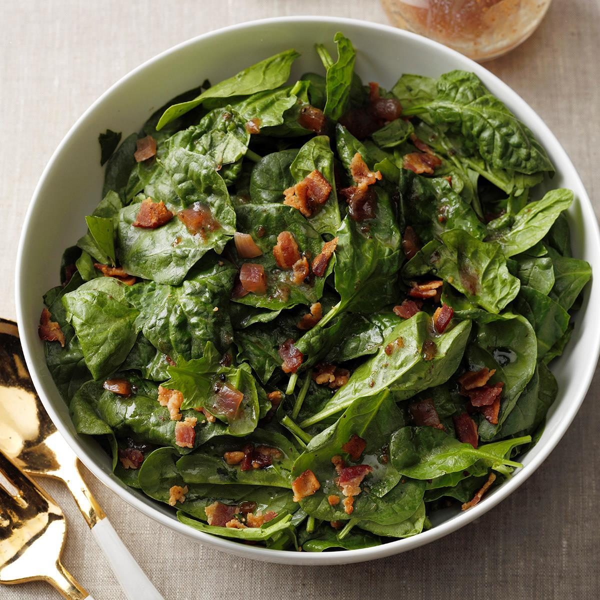 spinach salad bacon dressing