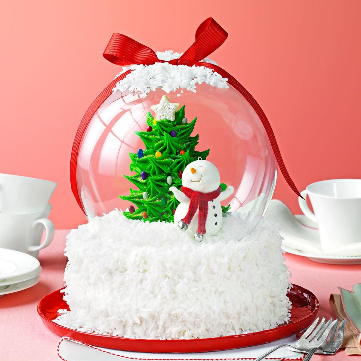 Holiday Snow Globe Cake