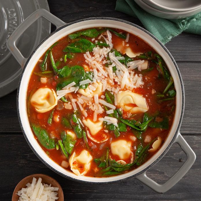 Holiday Tortellini Soup with Olive Oil