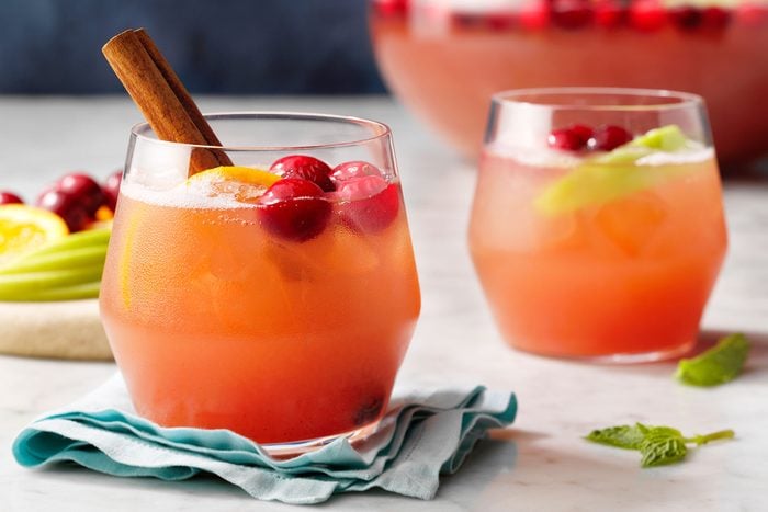 Christmas Punch with Cinnamon Stick