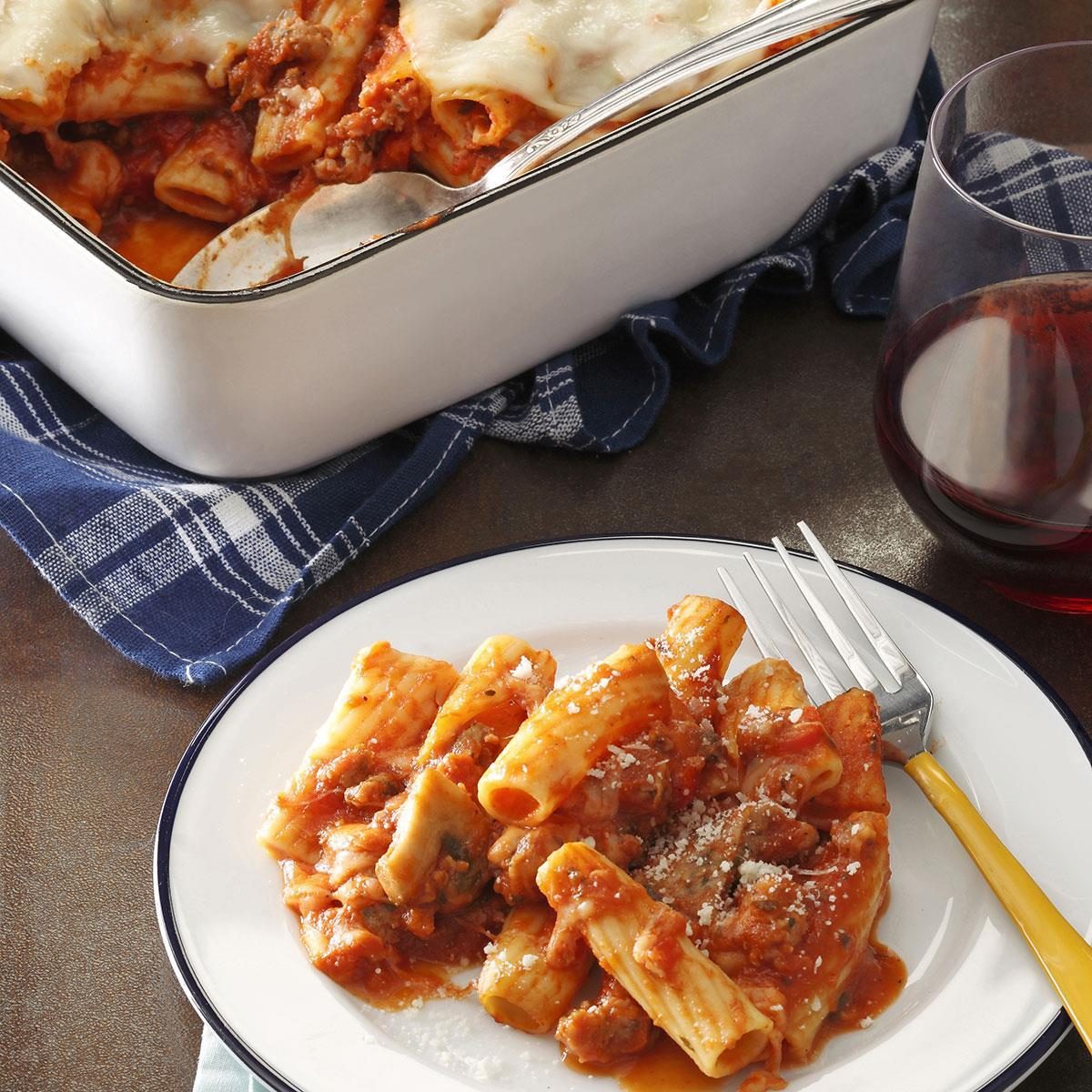 Italian Sausage Rigatoni Bake