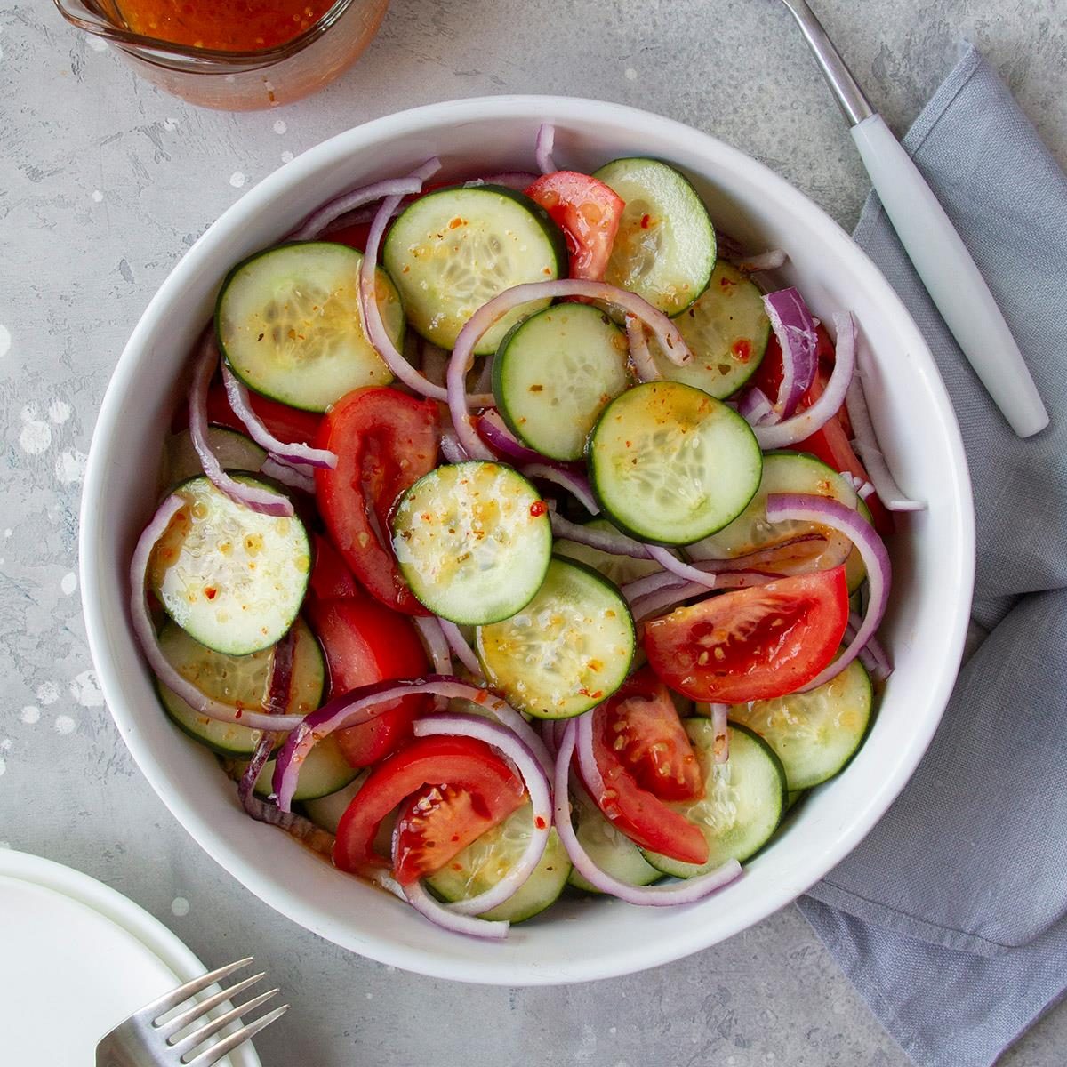 Italian Tomato Cucumber Salad