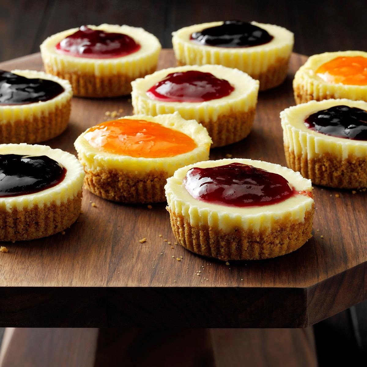Jam-Topped Mini Cheesecakes Recipe | Taste of Home