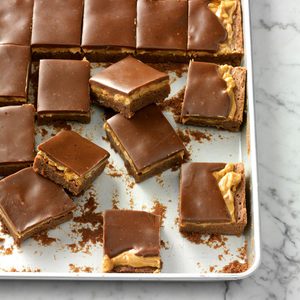 Layered Chocolate Marshmallow Peanut Butter Brownies