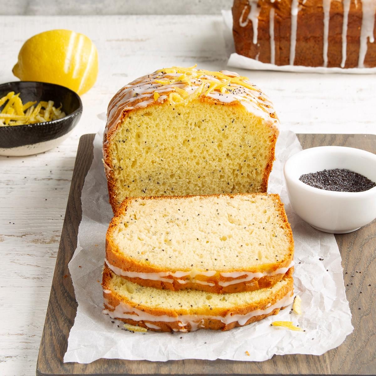 Mini Lemon and Poppy Seed Drizzle Loaves - Tasting Thyme