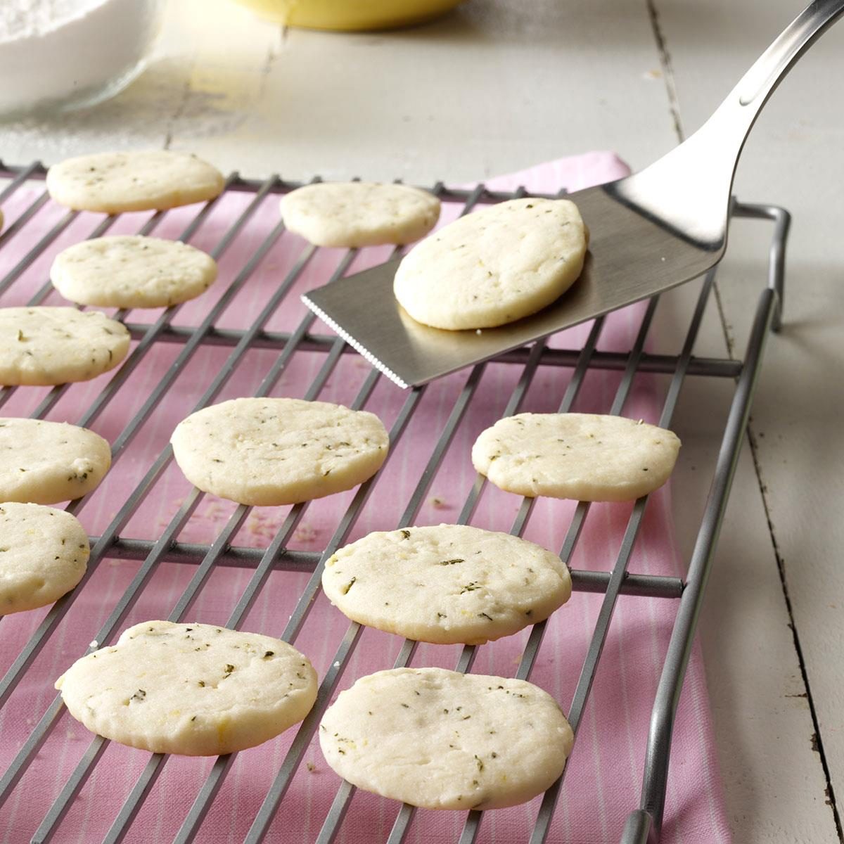 Lemon & Rosemary Shortbread Cookies