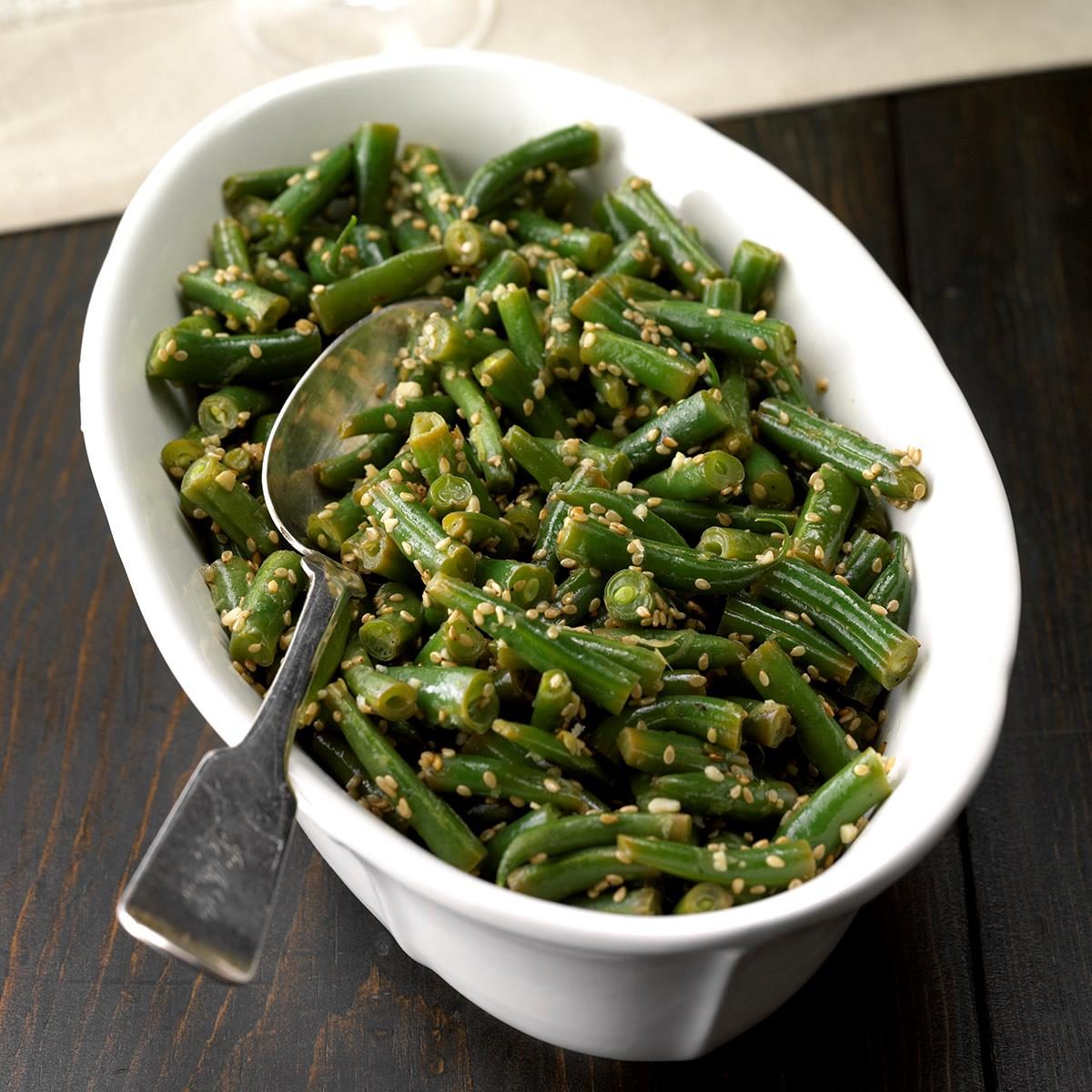 Vegan Lemon-Sesame Green Beans