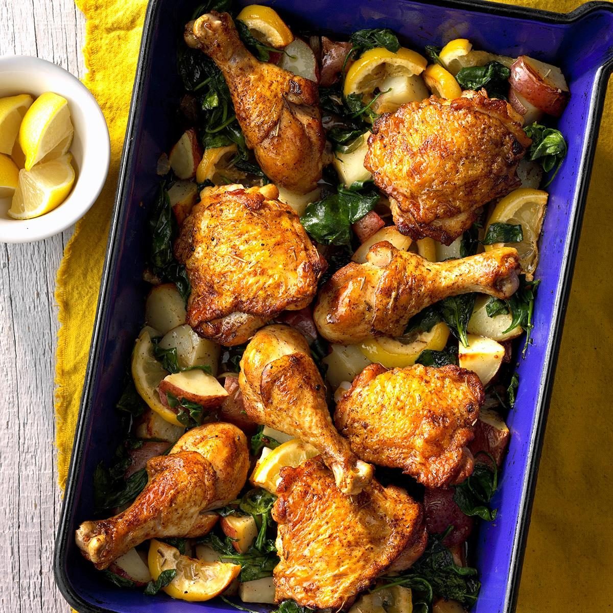 Lemony Roasted Chicken and Potatoes