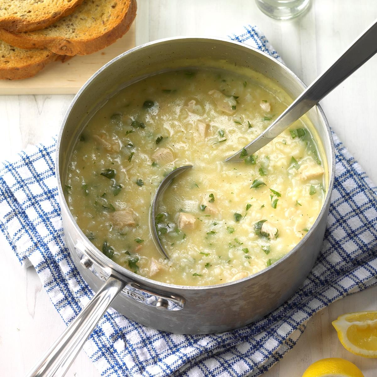 Lemony Turkey Rice Soup