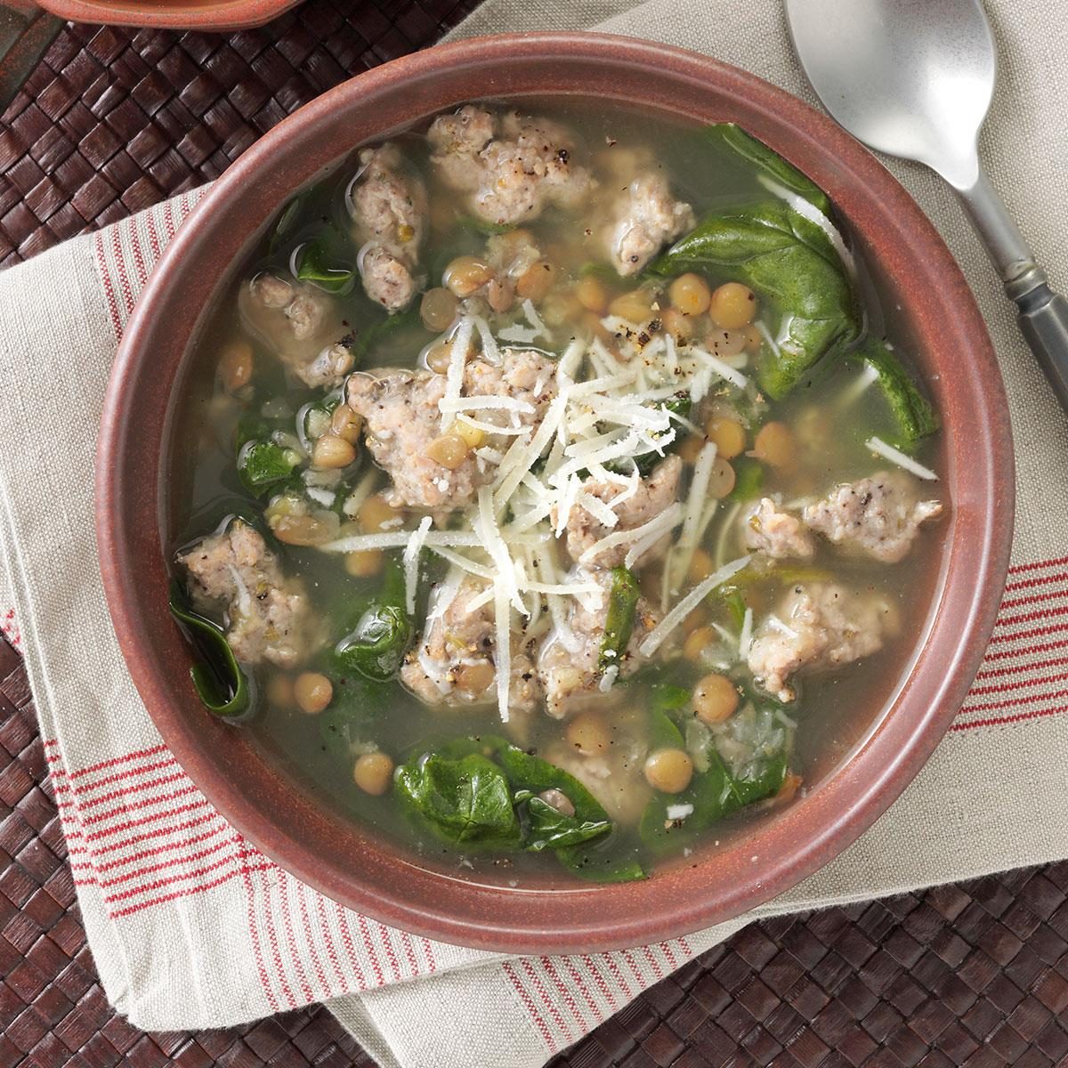 Lentil Spinach Soup