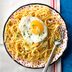 Linguine with Fried Eggs and Garlic