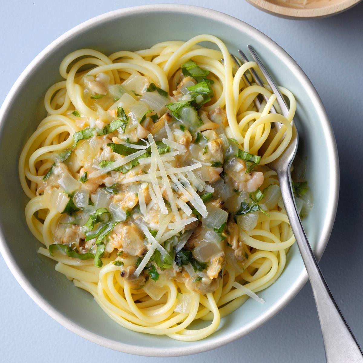 Linguine with Herbed Clam Sauce Recipe | Taste of Home