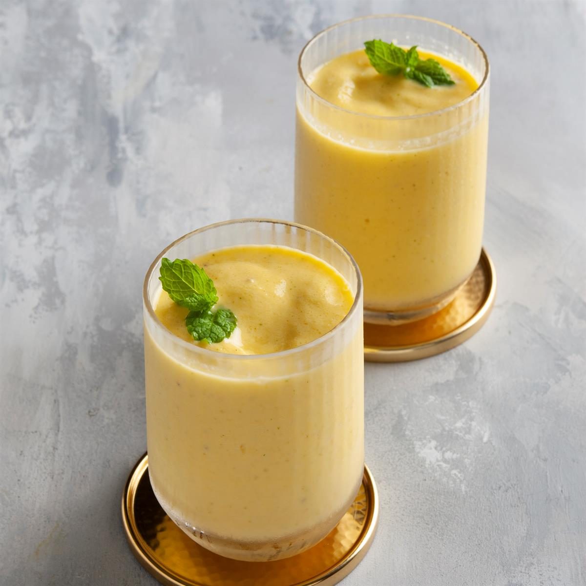 Two Glass of Mango Lassi