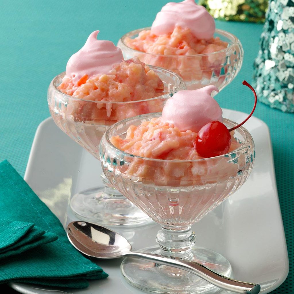 Maraschino Cherry Rice Pudding