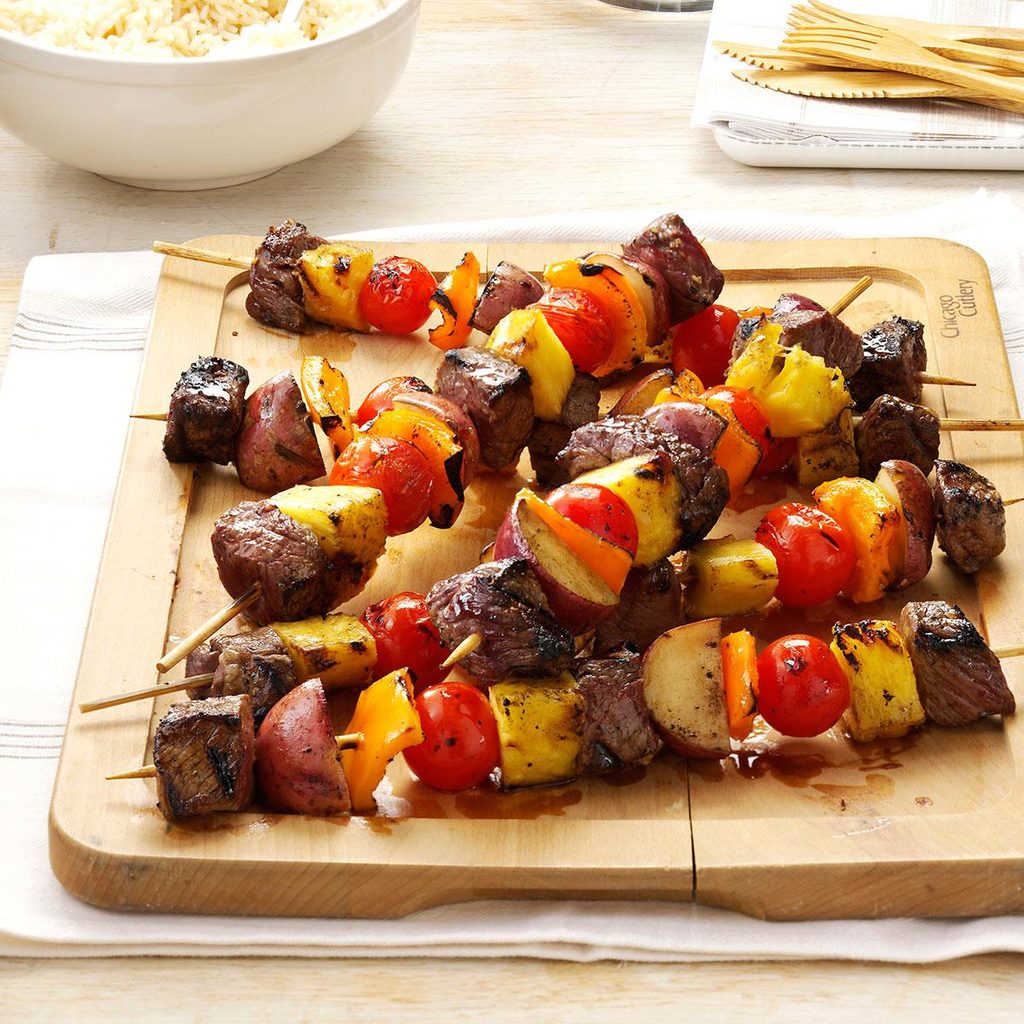 Meet and Potato Kabobs