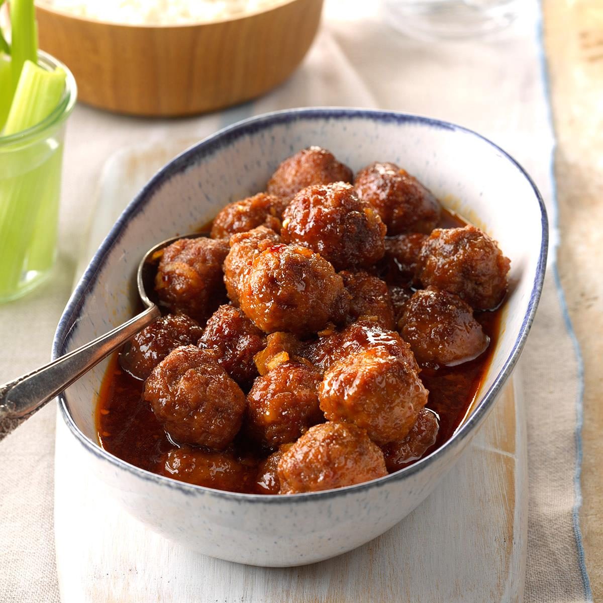 Meatballs in Honey Buffalo Sauce