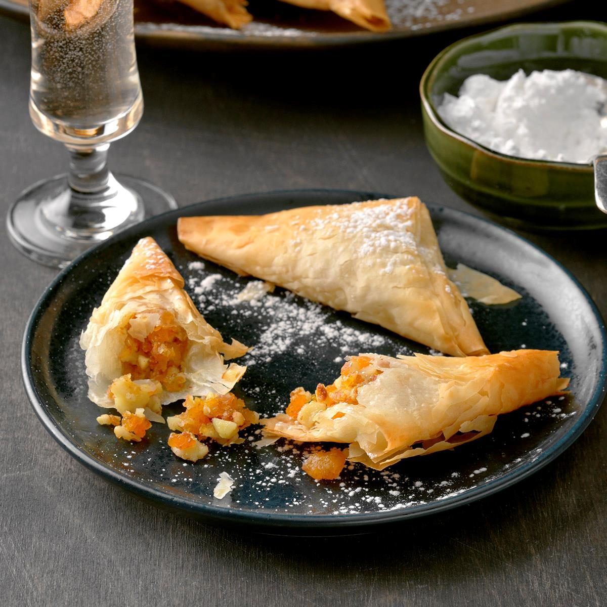 Mediterranean Apricot Phyllo Bites