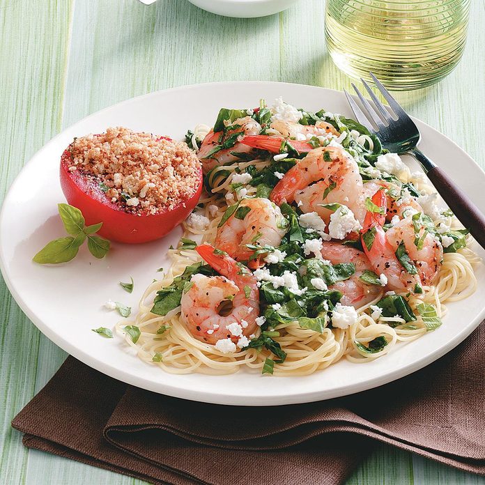 Mediterranean Shrimp Skillet for Two