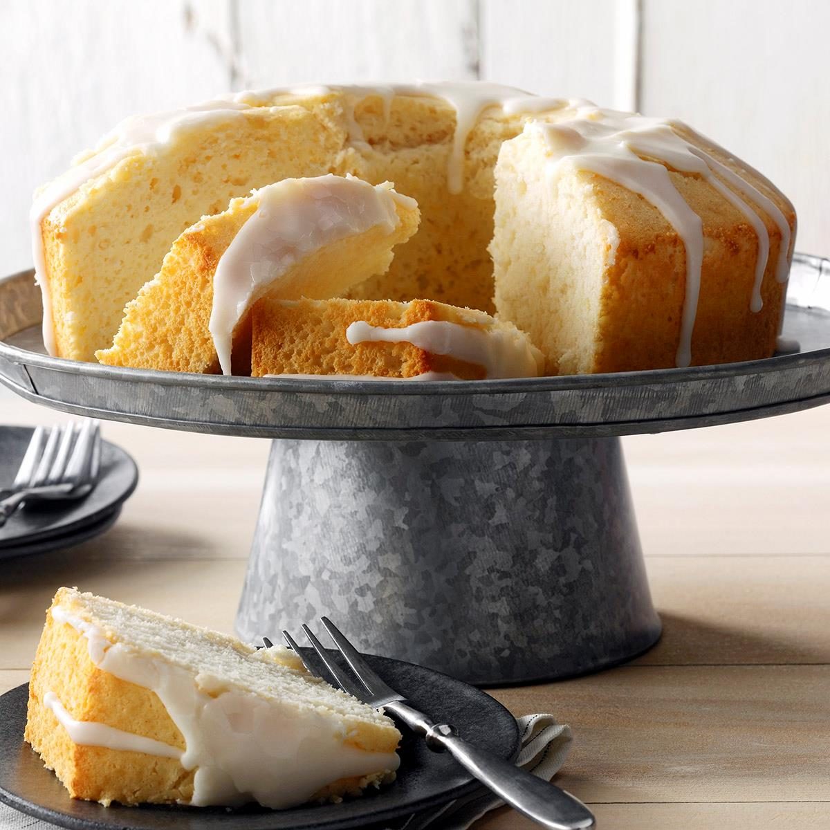 Glazed Lemon Chiffon Cake