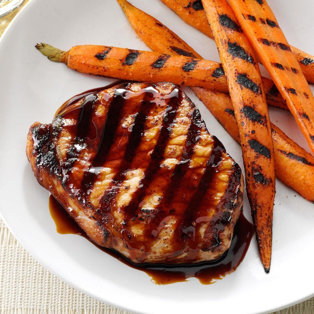 Grilled Pork Chops with Sticky Sweet Sauce
